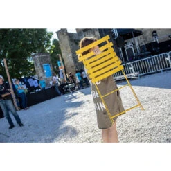 Chaise De Jardin Pliante FERMOB Bistro Métal - Miel -Jardin Meubles Magasin 010173 chaise de jardin pliante fermob bistro metal miel transport 1