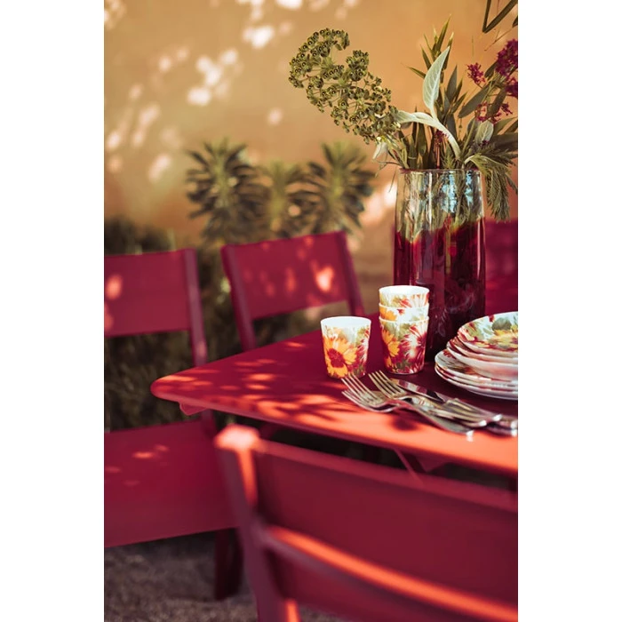 Table De Jardin 8 Personnes FERMOB Cargo 128 X 128 Cm - Piment 4 Table De Jardin 8 Personnes FERMOB Cargo 128 X 128 Cm - Piment – Image 2