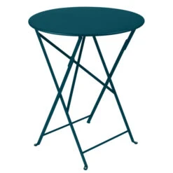 Table De Jardin 2 Personnes FERMOB Bistro Ø 60 Cm - Bleu Acapulco