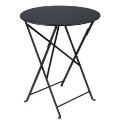 Table De Jardin 2 Personnes FERMOB Bistro Ø 60 Cm - Carbone