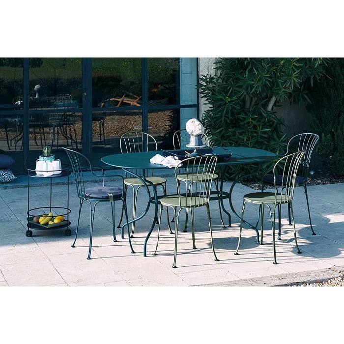 Galette Color Mix Pour Chaise FERMOB Montmartre Et Opéra + - Bleu Nuit 5 Galette Color Mix Pour Chaise FERMOB Montmartre Et Opéra + - Bleu Nuit – Image 3