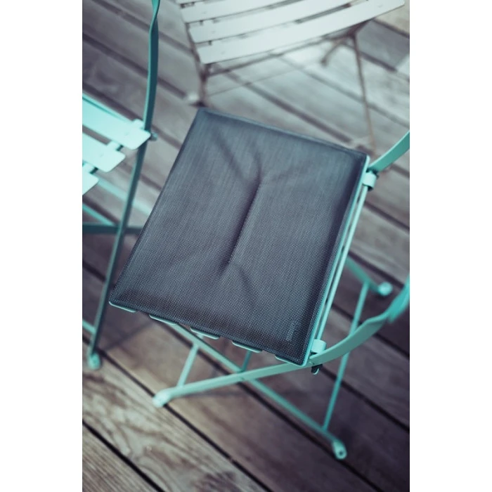 Coussin Galette De Chaise Pour FERMOB Bistro - Carbone 4 Coussin Galette De Chaise Pour FERMOB Bistro - Carbone – Image 2