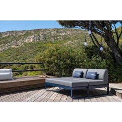 Sangle De Suspension Pour Lampe FERMOB Aplô - Bleu Acapulco -Jardin Meubles Magasin 347021 sangle suspension lampe fermob aplo bleu acapulco ambiance 2