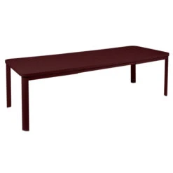 Jardin Meubles Magasin 33 Table De Jardin 10 Personnes Avec 2 Rallonges FERMOB Oléron 155 / 255 X 100 Cm - Cerise Noire