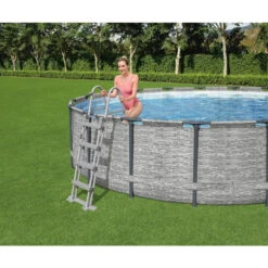 Piscine Tubulaire Ronde Bestway Steel Pro Max 5,49 X 1,22 M 9 Piscine Tubulaire Ronde Bestway Steel Pro Max 5,49 X 1,22 M -Jardin Meubles Magasin 5618y piscine hors sol bestway ronde steel pro max 549 122 echelle