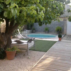 Piscine En Bois Octogonale Ubbink Océa 5,10 X 1,20 M - Liner Beige -Jardin Meubles Magasin 7504510 piscine bois octogonale ubbink ocea 580 beige ambiance 1