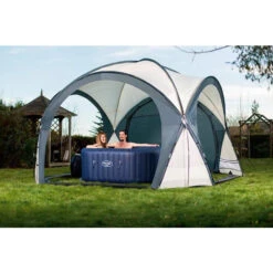 Abri Pour Spa Gonflable Bestway Lay-z Dôme -Jardin Meubles Magasin abri spa gonflabe lay z bestway 58460 ambiance2 1
