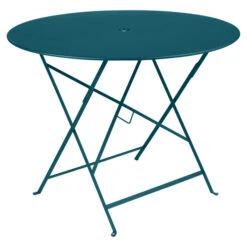 Table De Jardin 4 Personnes FERMOB Bistro Ø 96 Cm - Bleu Acapulco