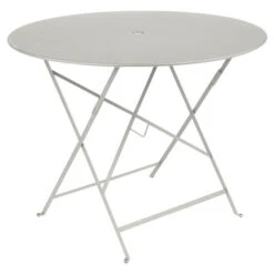 Table De Jardin 4 Personnes FERMOB Bistro Ø 96 Cm - Gris Argile