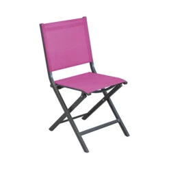Chaise De Jardin Pliante Alizé Thema -Jardin Meubles Magasin chaise thema grey framboise 1