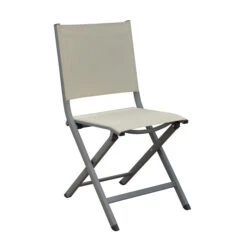 Chaise De Jardin Pliante Alizé Thema -Jardin Meubles Magasin chaise thema taupe beige 1