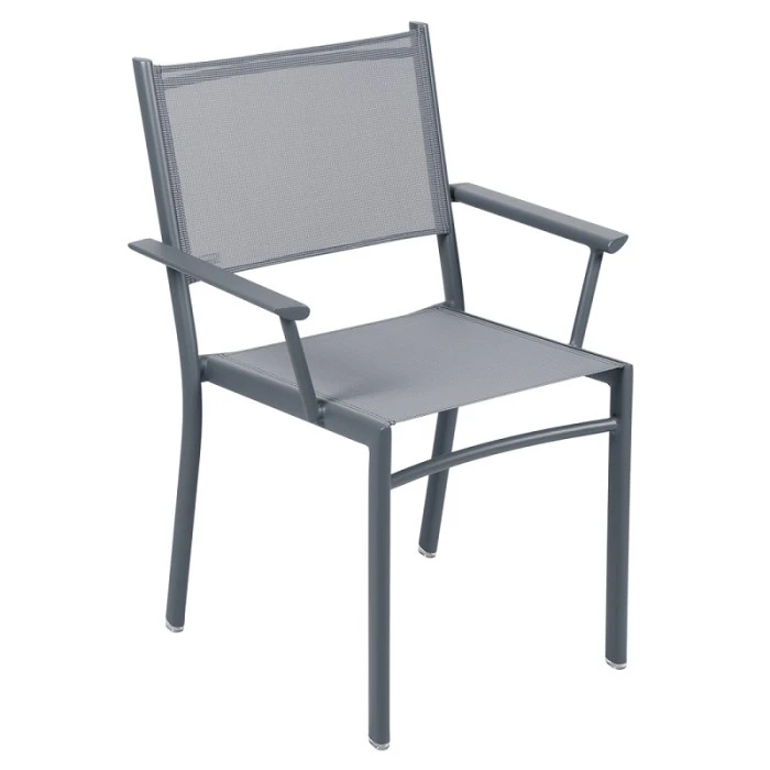 Fauteuil De Jardin Empilable FERMOB Costa - Gris Orage 3 Fauteuil De Jardin Empilable FERMOB Costa - Gris Orage