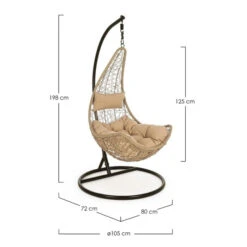 Fauteuil Suspendu Bizzotto Amirantes - Naturel -Jardin Meubles Magasin fauteuil bizzotto amirantes naturel 3