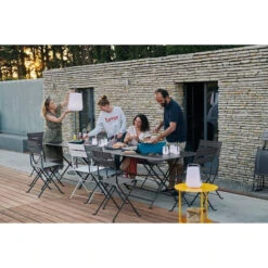 Lampe Nomade FERMOB Balad H 38 Cm - Carbone -Jardin Meubles Magasin lampe balad 38 carbone ambiance repas min