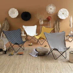 Fauteuil Pliant LAFUMA Pop Up XL Airlon - Écru -Jardin Meubles Magasin lfm2777.9328 fauteuil relax pliant lafuma pop up xl ecru ambiance 3