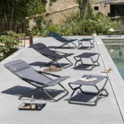 Bain De Soleil LAFUMA Transabed BeComfort - Bleu Encre 7 Bain De Soleil LAFUMA Transabed BeComfort - Bleu Encre -Jardin Meubles Magasin lfm2829.8900 bain soleil lafuma transabed becomfort bleu encre ambiance 2