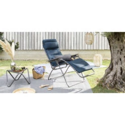 Fauteuil Relax Pliant LAFUMA Futura BeComfort XL - Bleu Encre 9 Fauteuil Relax Pliant LAFUMA Futura BeComfort XL - Bleu Encre -Jardin Meubles Magasin lfm3131.8900 fauteuil relax pliant lafuma futura becomfort xl bleu encre ambiance 3