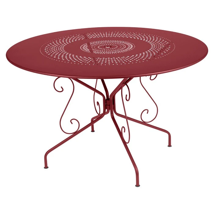 Table De Jardin 8 Personnes FERMOB Montmartre Ø 117 Cm - Piment 3 Table De Jardin 8 Personnes FERMOB Montmartre Ø 117 Cm - Piment