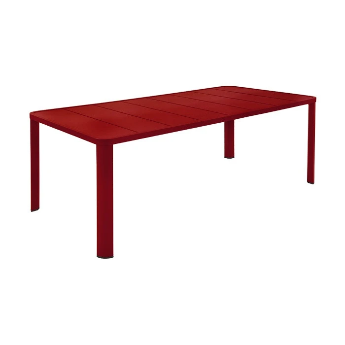 Table De Jardin 10 Personnes FERMOB Oléron 205 X 100 Cm - Piment 3 Table De Jardin 10 Personnes FERMOB Oléron 205 X 100 Cm - Piment