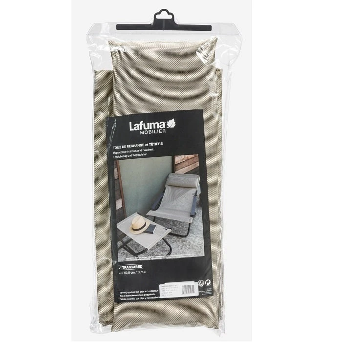 Toile De Rechange + Têtière LAFUMA Pour Bain De Soleil Transabed 3 Toile De Rechange + Têtière LAFUMA Pour Bain De Soleil Transabed